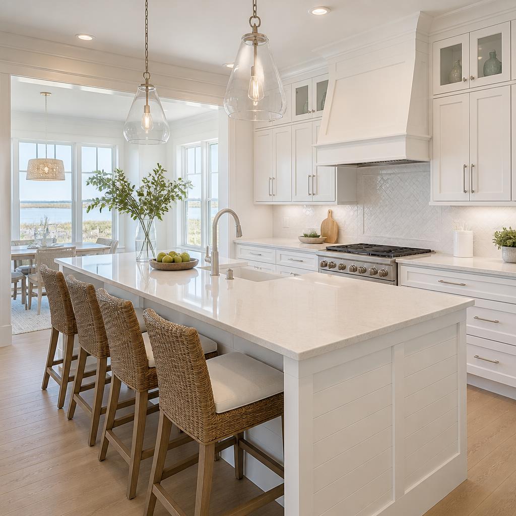 Beautiful quartz kitchen countertops